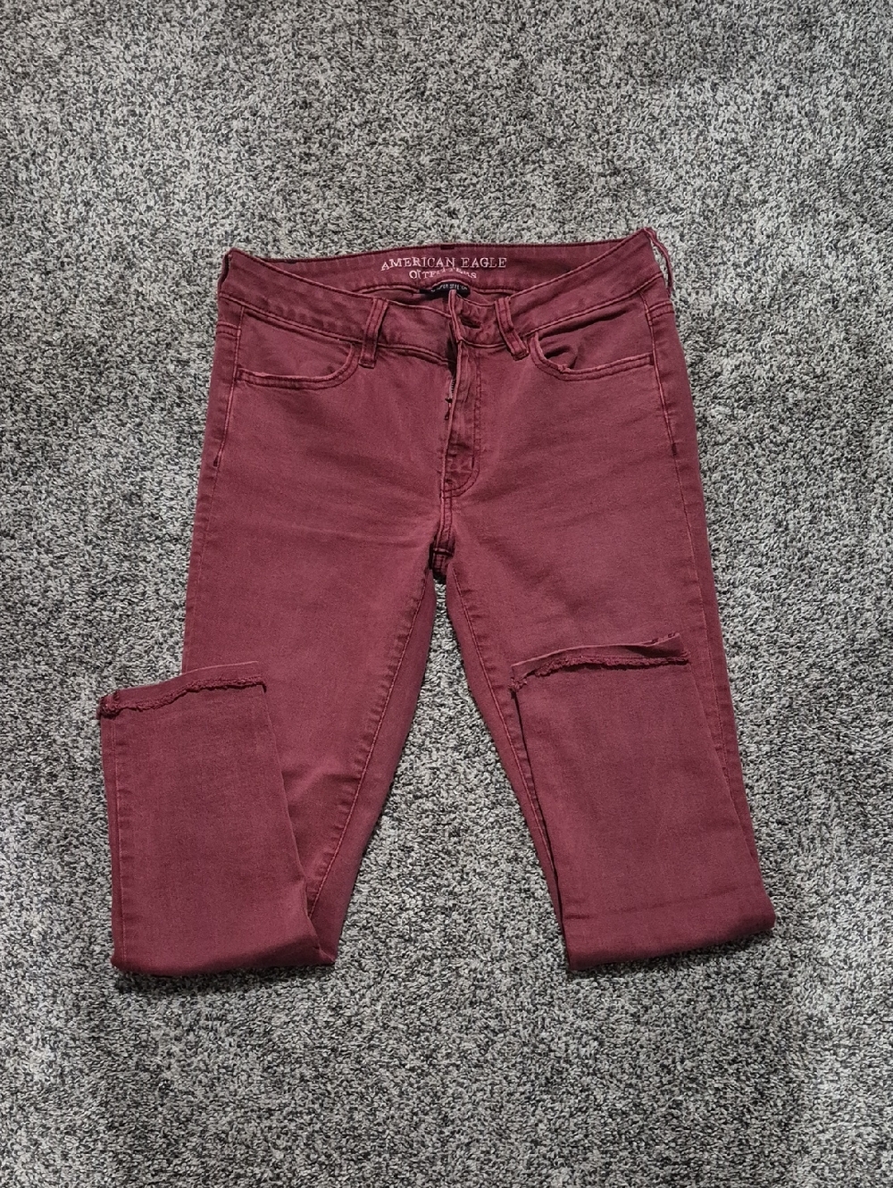 American Eagle Outfitters Women's Burgundy Ankle Jeggings